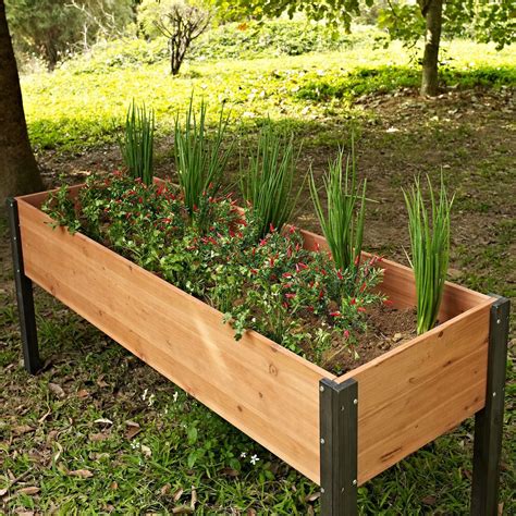 steel elevated planter box|above ground planter boxes lowe's.